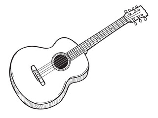 Fototapeta premium Classic instruments drawn in simple line art format