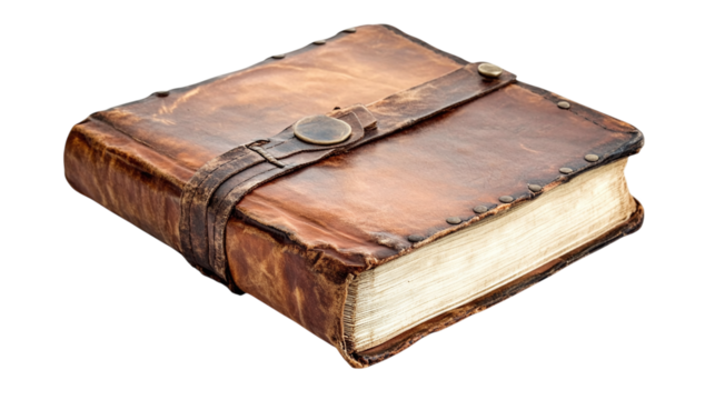 • A New Year’s resolution journal with motivational quotes, isolated on white background in HD 