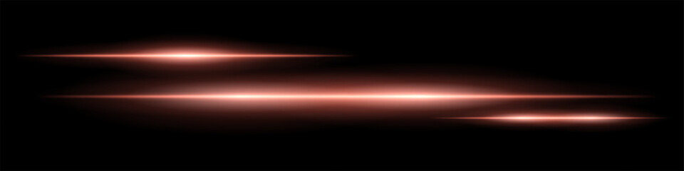 Three glowing beams with different sizes and soft blur arranged diagonally. Light spreads dynamically, creating depth and abstract layered motion.