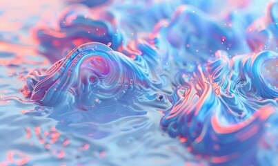 Fototapeta premium Abstract fluid pastel background with flowing shapes and dreamy colors