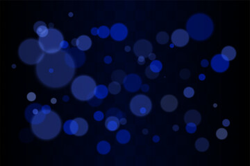 Bokeh set. Multiple blurred circles randomly distributed with soft focus. Depth created by overlapping transparent layers on dark background.