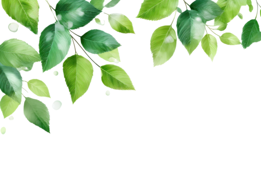 Lush green leaves, branches, and subtle highlights