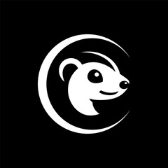 Weasel Shadow Logo in Monochrome