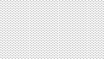 Repeating pattern of small gray leaf shapes arranged in horizontal rows on a white background