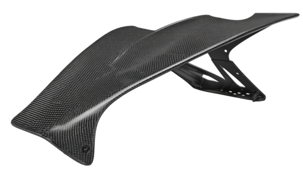 Black carbon fiber racing wing, aerodynamic