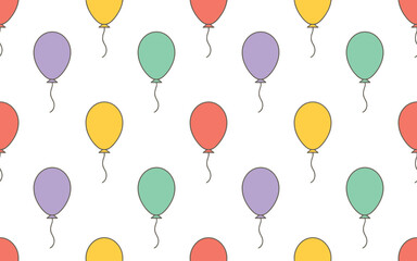 Pattern of Pastel Colored Balloons party celebration