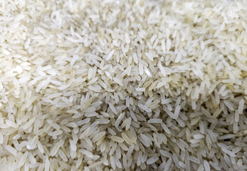White rice grains