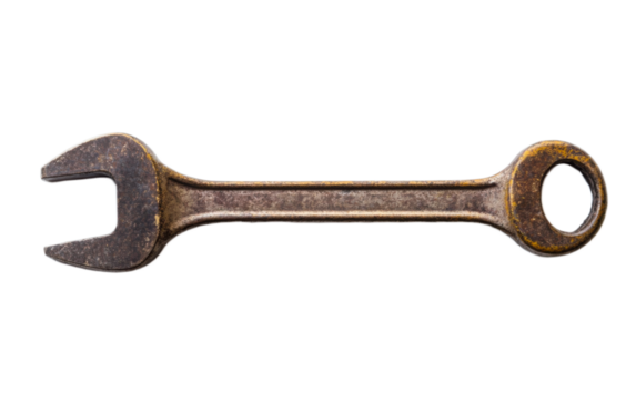 Wrench on white background,png