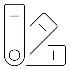 palette icon on white background, vector illustration.