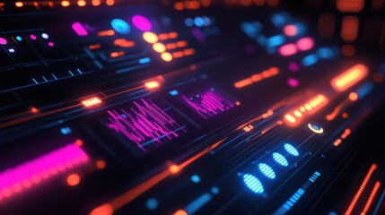 Futuristic control panel