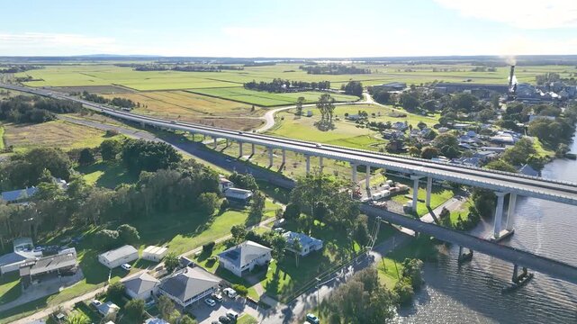 The Harwood Bridge near Maclean in New South Wales spanning the mighty Clarence River.