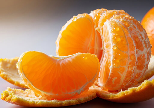 Orange Pealed with Skin On Photo