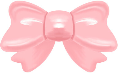 Obraz premium pink ribbon isolated on white