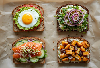 Artisan Open-Faced Sandwiches: Wholesome and Vibrant Toasts for a Balanced Meal
