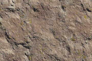 Close-up view of rough, textured rock face with hints of lichen
