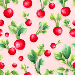 seamless pattern with red berries