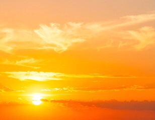 Fototapeta premium Warm sunset sky with clouds