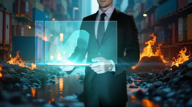 High Quality Visual Capturing Economic Coercion: Tariffs as Political Leverage, Market Disruption & Strategic Rebalancing in International Trade - Photo Stock Concept
