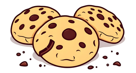 Cookie food vector, Baked goods, Cookie top view, Cookie flat lay, Cookie icon, Cookie isolated, Cookie logo, Cookie emoji, Cookie for kids, Chocolate piece cookie, Cookie pattern, Cookie art design, 