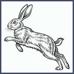 Adorable watercolor rabbit illustration