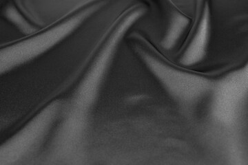 Obraz premium Texture black satin, silk background