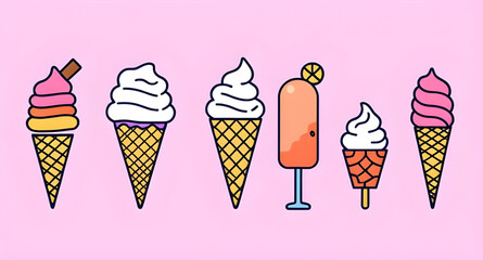 ice cream vector illustration