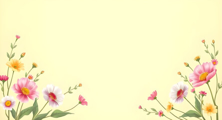  Floral frame background, Botanical illustration background, Floral texture, Flower texture, Floral art, Garden floral background, Blooming floral design, Floral decorative wallpaper, Hand-drawn flora