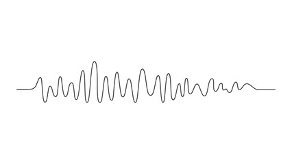 Abstract Waveform Line Art Illustration for Sound Visualization and Graphic Design Projects