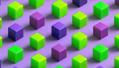 Obraz premium Bright cubes in a grid pattern