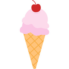 Cone Ice Cream Illustration