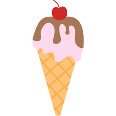 Cone Ice Cream Illustration