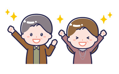 私服の中年／2人組／男女 03