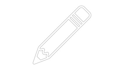Pencil Vector Illustration on Transparent Background for Writing and Drawing Tools