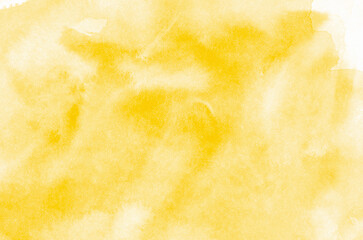 Hand painted yellow watercolor background.
