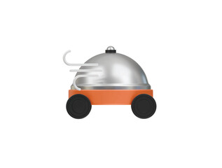 fast food delivery icon 3d illustration render