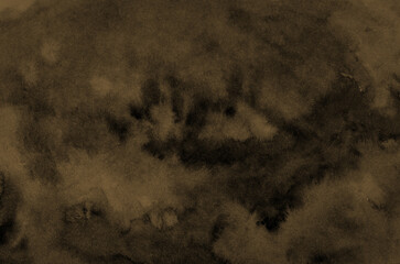 Brown abstract background in watercolor