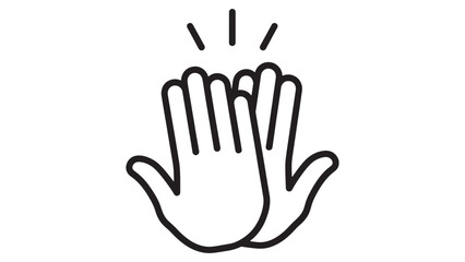 High Five Gesture Vector Illustration for Teamwork, Success, and Positive Reinforcement