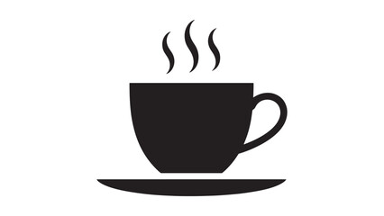 Coffee Cup Hot Drink Beverage Cafe Aroma Caffeine Mug Saucer Steaming Silhouette