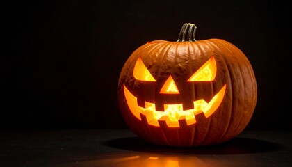 Glowing Jack-o'-Lantern Pumpkin for Halloween Night