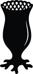 Silhouette Stentor Muelleri elegant microorganism protozoan bell shaped vector illustrator