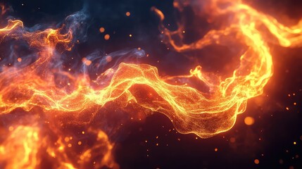 Fototapeta premium cloud syncing fire