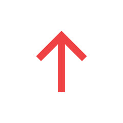 先のとがった赤い矢印