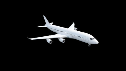 airplane on the white background