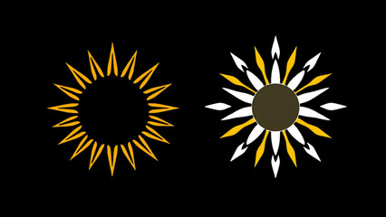 set of vector sun icons