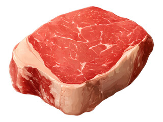 Raw beef steak cut isolated on transparent background