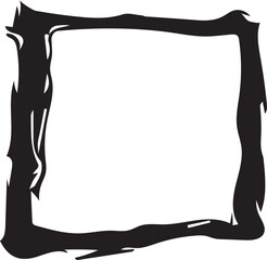 Obraz premium Abstract Woodcut Style Frame with Rough Hewn Edges and Distressed Texture a Rustic and Handcrafted Border Design