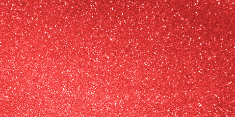 Red glitter paper texture background. Christmas, New Year, Valentine and Celebration background concept.
