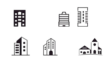 Naklejka premium set of buildings vector