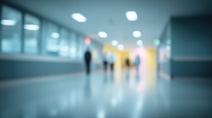 Blurred Hospital Corridor Background, Perfect for Website Background, Banner, Poster, or Any Marketing Material Usage