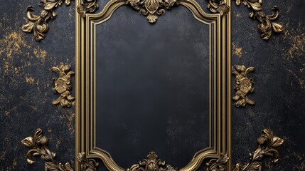 sophisticated black and gold invite